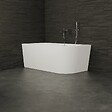 SPALINA - Baignoire Semi-îlot Murale D'angle Capri 150 Gauche Blanche 150 X72 X58 Cm, By Spalina - vignette