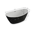 SPALINA - Baignoire îlot Ovale Neroon 2.0 160 Noire 160 X75 X67 Cm, By Spalina - vignette