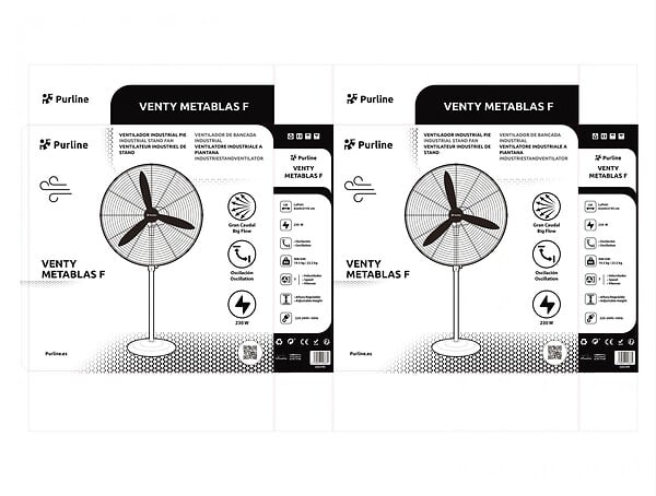 PURLINE - Ventilateur industriel 230W avec lames en aluminium - large