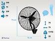 PURLINE - Ventilateur mural industriel 230W avec pales en aluminium - vignette