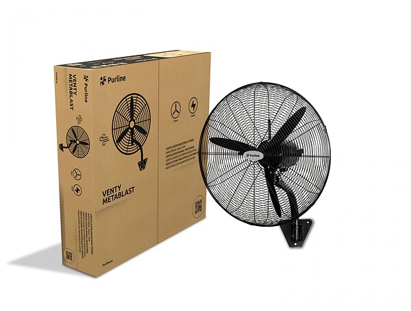 PURLINE - Ventilateur mural industriel 230W avec pales en aluminium - large