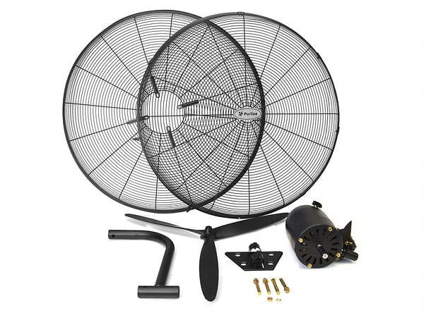 PURLINE - Ventilateur mural industriel 230W avec pales en aluminium - large
