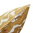 OVIALA - Lot de 2 coussins carrés polyester 45x45x8 cm écru et ocre - Quito - vignette