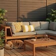OVIALA - Lot de 2 coussins carrés polyester 45x45x8 cm écru et ocre - Quito - vignette
