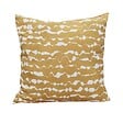 OVIALA - Lot de 2 coussins carrés polyester 45x45x8 cm écru et ocre - Quito - vignette