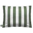 OVIALA - Housse vide de pouf rayé XL imperméable 140x120cm vert cactus et blanc - Solys - vignette