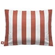 OVIALA - Housse vide de pouf rayé XXL imperméable 180x145 cm argile et blanc - Solys - vignette