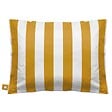 OVIALA - Housse vide de pouf rayé XL imperméable 140x120 cm jaune et blanc - Solys - vignette