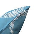 OVIALA - Lot de 2 coussins carrés polyester 45x45x8 cm blanc et bleu clair - Quito - vignette