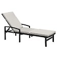 OVIALA - Lot 2 coussins bain de soleil polyester 186 x 53 x 5 cm beige - Picchu - vignette