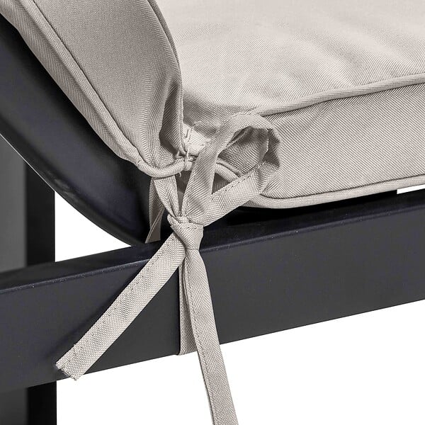 OVIALA - Lot 2 coussins bain de soleil polyester 186 x 53 x 5 cm beige - Picchu - large