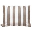 OVIALA - Housse vide de pouf rayé XL imperméable 140x120 cm taupe et blanc - Solys - vignette
