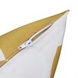 OVIALA - Lot de 2 coussins carrés polyester 45x45x8 cm blanc et ocre - Quito - vignette