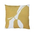 OVIALA - Lot de 2 coussins carrés polyester 45x45x8 cm blanc et ocre - Quito - vignette