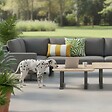 OVIALA - Lot de 2 coussins carrés polyester 45x45x8 cm blanc et vert olive - Quito - vignette