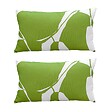 OVIALA - Lots de 2 coussins rectangulaire vert olive 50 x 30cm - Pipa - vignette