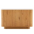OVIALA - Buffet effet bois 3 portes L 120 cm bois clair  - Theodore - vignette