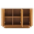 OVIALA - Buffet effet bois 3 portes L 120 cm bois clair  - Theodore - vignette
