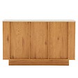 OVIALA - Buffet effet bois 3 portes L 120 cm bois clair  - Theodore - vignette
