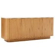 OVIALA - Buffet effet bois 4 portes L 180 cm bois clair  - Theodore - vignette