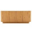 OVIALA - Buffet effet bois 4 portes L 180 cm bois clair  - Theodore - vignette