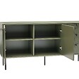 OVIALA - Buffet 2 portes et 3 tiroirs décor mélaminé 150 cm vert olive - Romeo - vignette