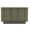 OVIALA - Buffet uni 3 portes L 120 cm vert olive - Theodore - vignette