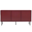 OVIALA - Buffet 2 portes et 3 tiroirs décor mélaminé 150 cm bordeaux - Romeo - vignette