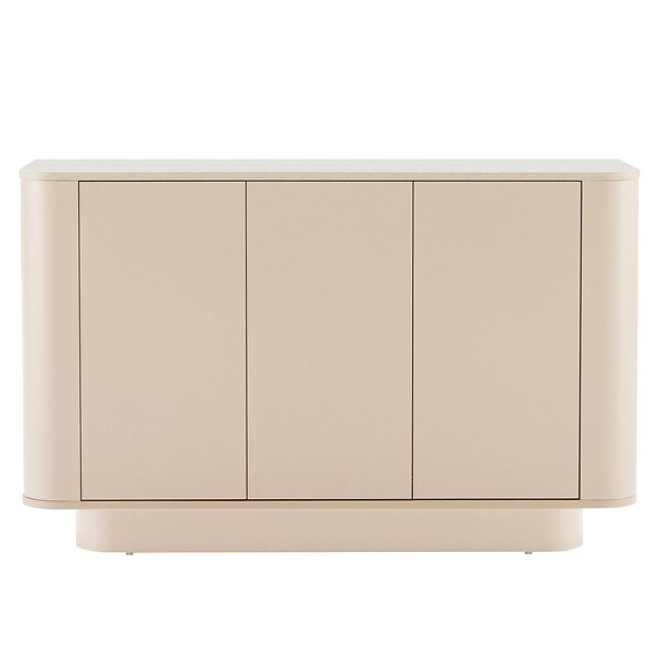OVIALA - Buffet uni 3 portes L 120 cm crème - Theodore - large