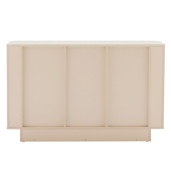 OVIALA - Buffet uni 3 portes L 120 cm crème - Theodore - large