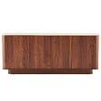 OVIALA - Buffet effet bois 4 portes L 180 cm bois foncé - Theodore - vignette