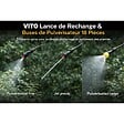 VITO - Kit 18 pièces Lance + Buses de Pulvérisateur Spécial Produits Corrosifs Accessoires Pulvérisateur Batterie 16L VITO - vignette