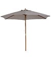 OUTSUNNY - Parasol droit hexagonal de jardin grande taille dim. Ø 2,5 x 2,3H m bambou polyester gris - vignette