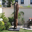 CONCEPT USINE - Ensemble parasol  marron 3x4m et 4 dalles à lester CESARE - vignette