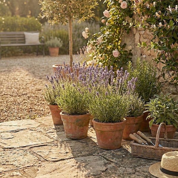 BLOOMIQUE - Lot de 3 - Lavandula Angustifolia 'Dwarf Blue' - Lavande naine - H. 10-20 cm - P. 9 cm - large