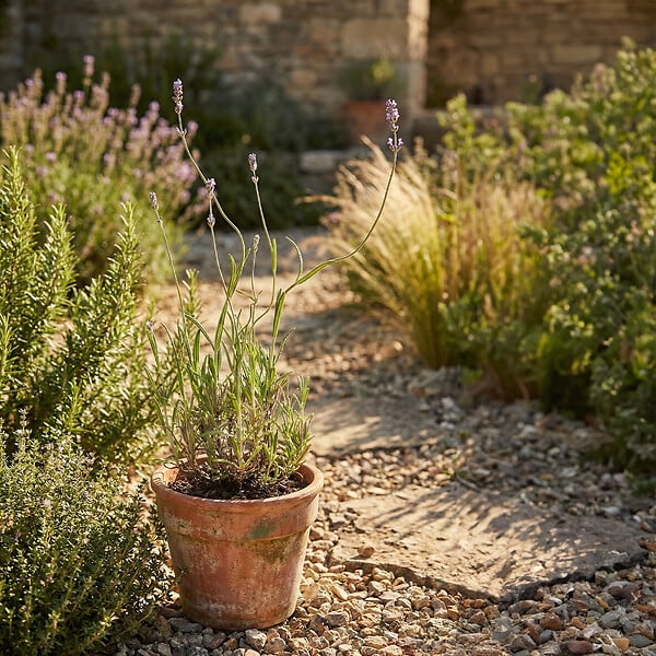 BLOOMIQUE - Lot de 3 - Lavandula Angustifolia 'Dwarf Blue' - Lavande naine - H. 10-20 cm - P. 9 cm - large