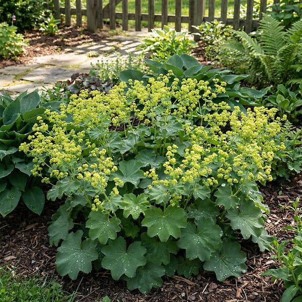 BLOOMIQUE - Lot de 6 - Alchemilla Mollis - Alchémille - Facile d'entretien - H. 10-20 cm - P. 9 cm - large