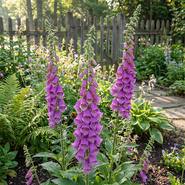 BLOOMIQUE - Lot de 6 - Digitalis Purpurea ‘Gloxiniiflora’ - Digitale - H. 10-20 cm - P. 9 cm - large