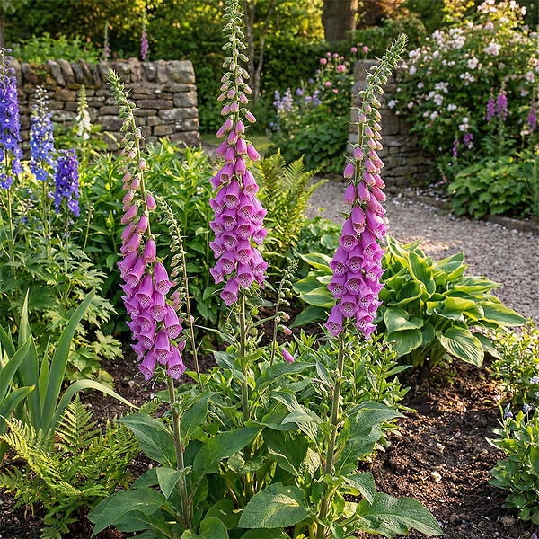 BLOOMIQUE - Lot de 6 - Digitalis Purpurea ‘Gloxiniiflora’ - Digitale - H. 10-20 cm - P. 9 cm - large