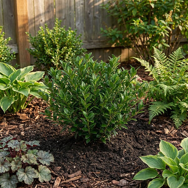 BLOOMIQUE - Ilex Crenata Jenny - Houx japonais - Plante rustique - Plante balcon - Hauteur 10-20 cm - Pot 10 cm - large