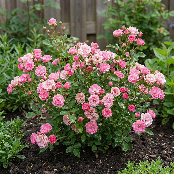 BLOOMIQUE - Lot de 2 - Rosier Lilly - Rosier arbustif - Plante de Jardin - Rustique - H. 30-50 cm - P. 17 cm - large