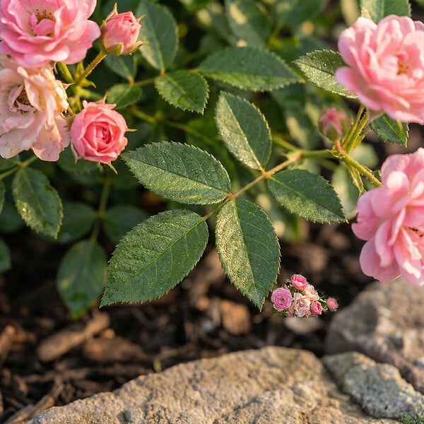 BLOOMIQUE - Lot de 2 - Rosier Lilly - Rosier arbustif - Plante de Jardin - Rustique - H. 30-50 cm - P. 17 cm - large