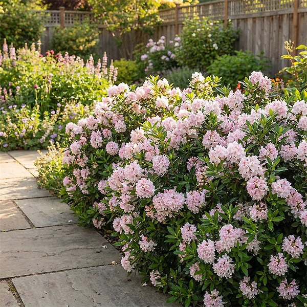 BLOOMIQUE - Lot de 2 - Rhododendron Bloombux rose - Rhododendron nain - Plantes jardin - Rustique - P. 17 cm - large