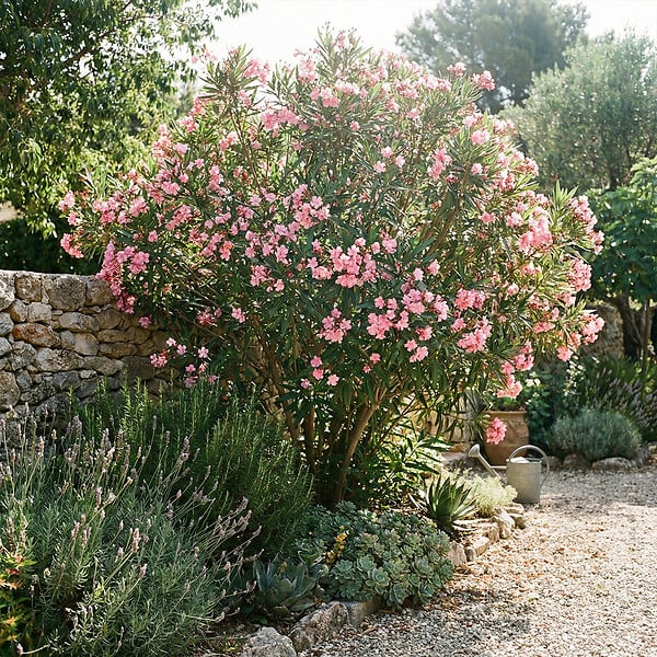 BLOOMIQUE - Laurier-rose (Nerium oleander) - Fleurs roses - Plantes jardin - Plantes terrasse - P. 26 cm - large