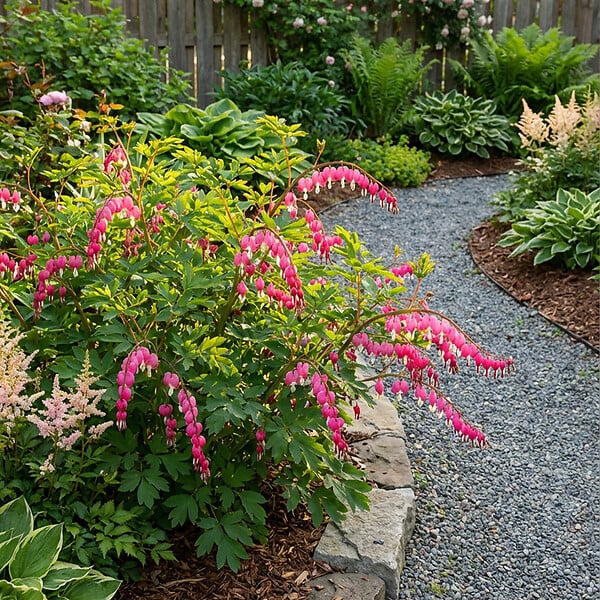 BLOOMIQUE - Lot de 6 - Dicentra Spectabilis - Cœur saignant - Floraison abondante - H. 10-20 cm - P. 9 cm - large