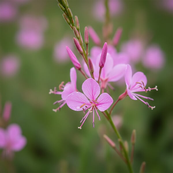 BLOOMIQUE - Lot de 6 - Gaura Lindheimeri 'Siskiyou Pink' - Gaura - Floraison abondante - H. 10-20 cm - P. 9 cm - large