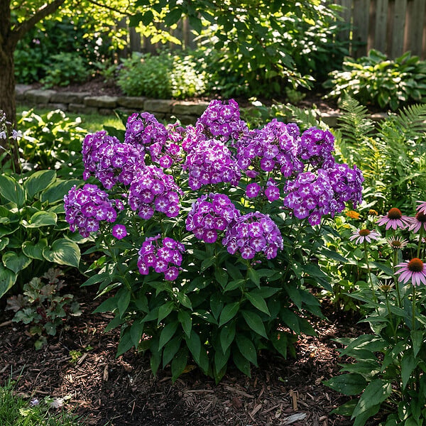 BLOOMIQUE - Lot de 6 - Phlox ‘Laura’ - Rustique - Vivace - Floraison rose-violet - Hauteur 10-20 cm - Pot 9 cm - large