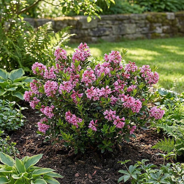 BLOOMIQUE - Rhododendron Bloombux Magenta - Rhododendron nain - Plante de Jardin - H. 30-40 cm - P. 17 cm - large