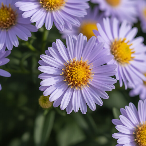 BLOOMIQUE - Lot de 6 - Aster ‘Professor Anton Kippenberg’ - Aster - Floraison abondante - H. 10-20 cm - P. 9 cm - large