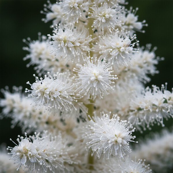 BLOOMIQUE - Lot de 6 - Astilbe Astary White - Fausse spirée - Plante de Jardin - H. 10-20 cm - P. 9 cm - large